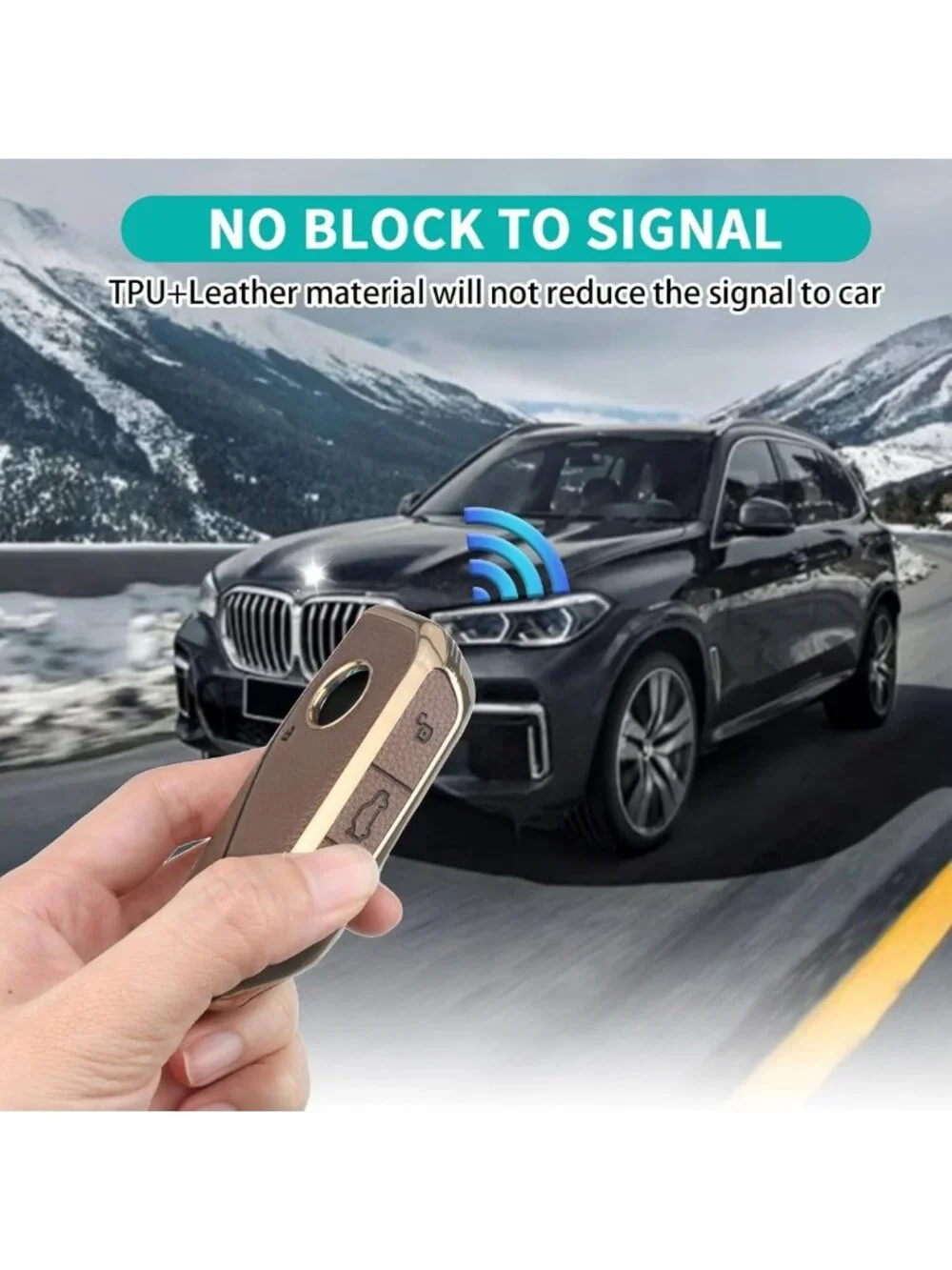 Luxury Leather Key Fob Cover for BMW | Soft TPU Case Compatible with 2 3 5 7 X1